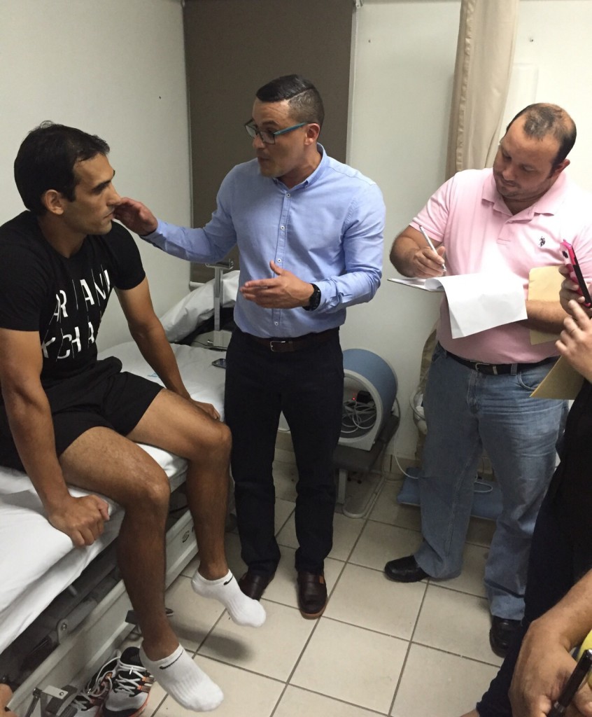 Nicolás Cardozo también estuvo recibiendo tratamiento. Foto HSI