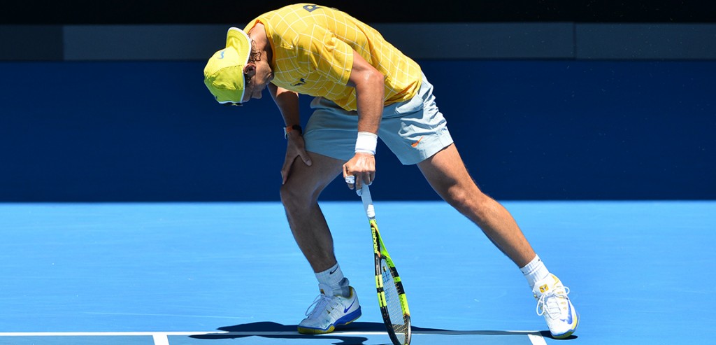 Rafael Nadal muestra su peor momento al caer frente a Verdasco. Foto AFP/P. Crock