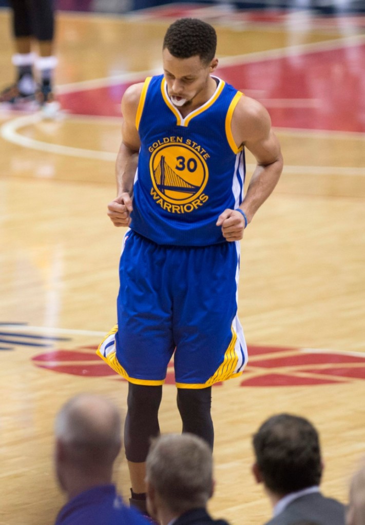 Stephen Curry, líder anotador de los Golden State. Foto EFE