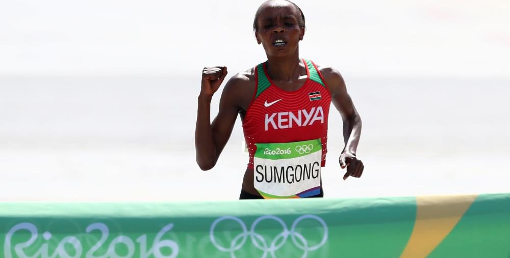 Keniana Sumgong consigue el oro en la maratón femenina de Rio 2016