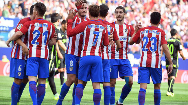 El Atlético golea al Sporting y está a tono para enfrentar al Barcelona y su MSN