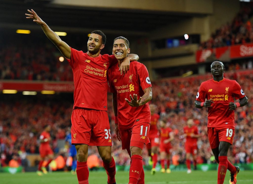 Chelsea vs Liverpool: Jugadores del Liverpool celebrando un gol. Foto Getty