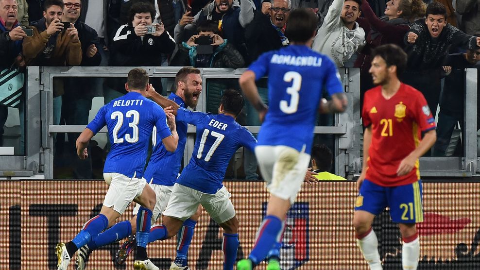 Resumen: Italia empata en el ultimo suspiro con España. Islandia gana duelo Vikingo