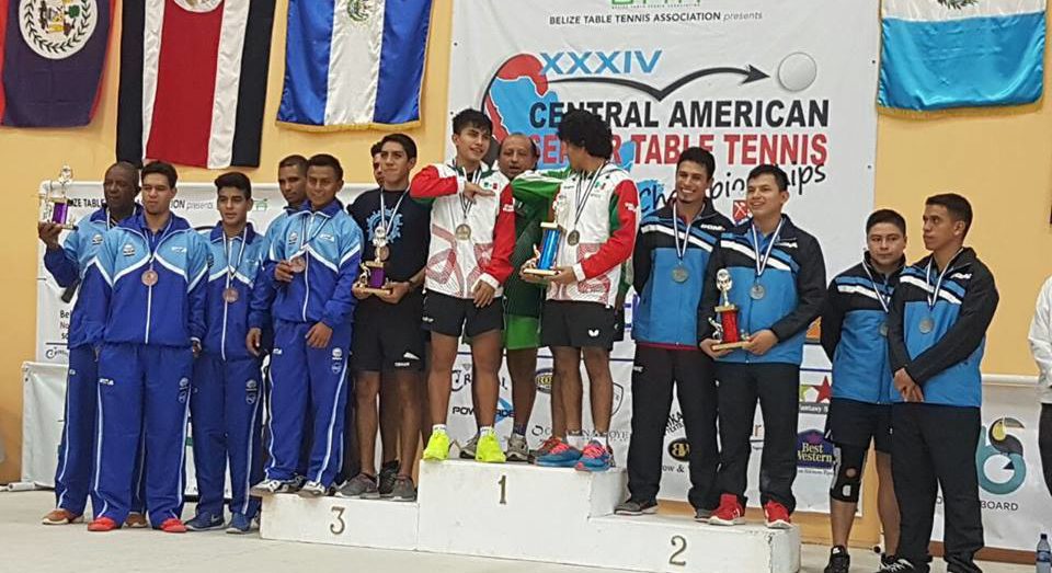 Equipo masculino de tenis de mesa con bronce en en el Centroamericano y México