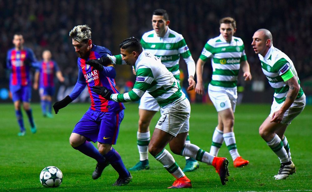 Ninguna único interno Messi hace historia frente al Celtic. "Milo" cometió un penal