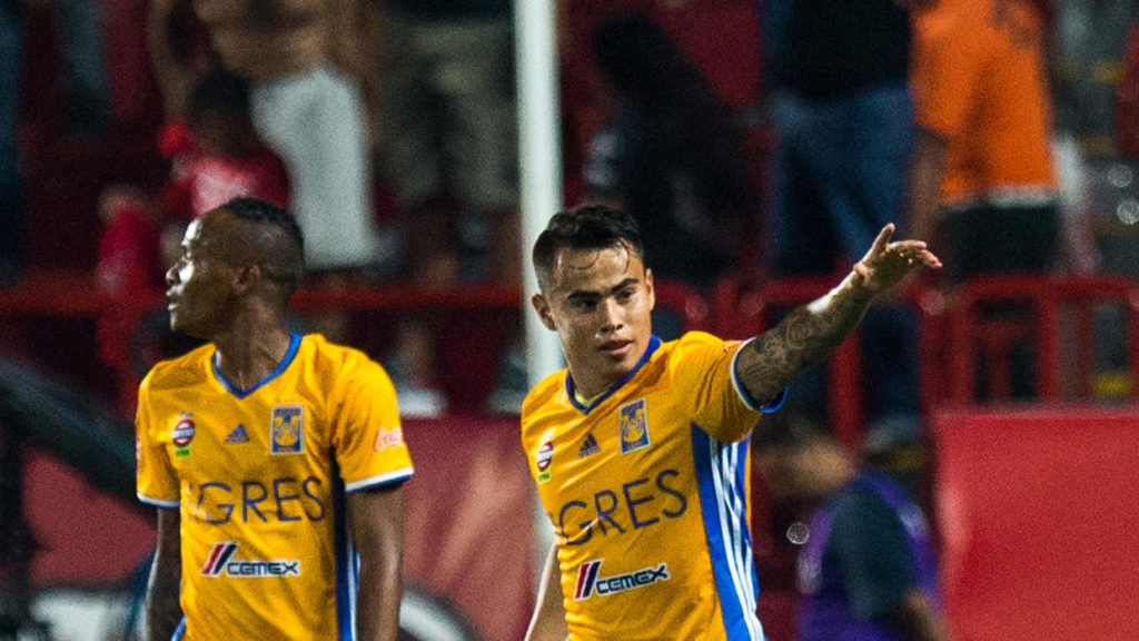 Lucas Zelayarán festeja el único gol del partido. Foto Mexsport