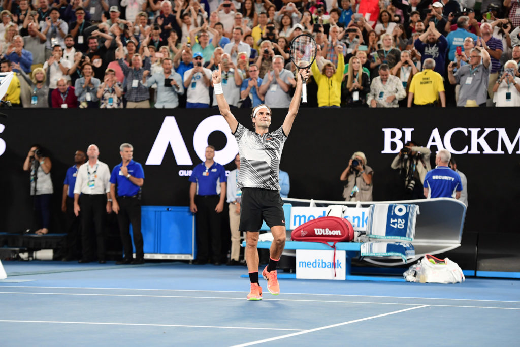 Roger Federer: 18 grand slams en el tenis. Leyenda. Foto AO