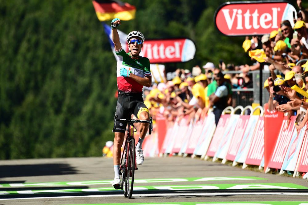 Fabio Aru logró la victoria en la quinta etapa del Tour de Francia