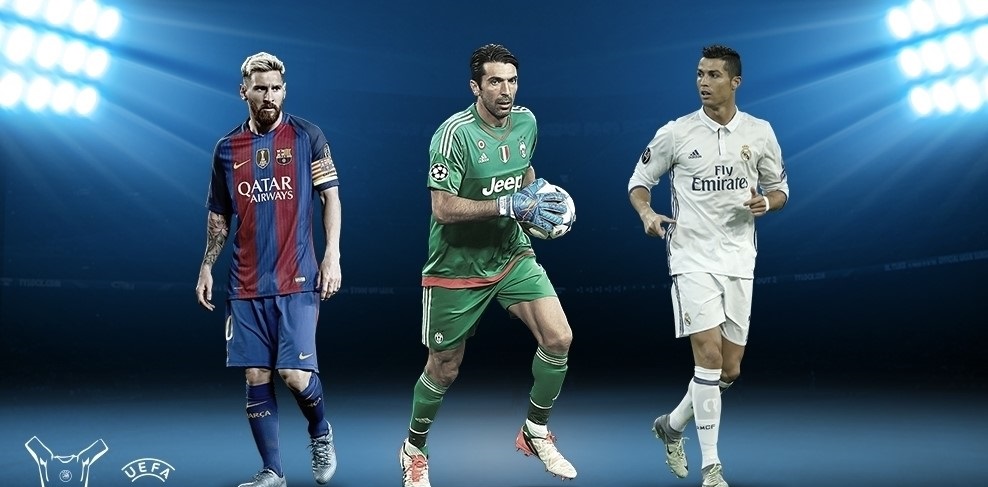 Buffon, Messi y Cristiano Ronaldo, finalistas al Mejor Jugador del Año de la UEFA