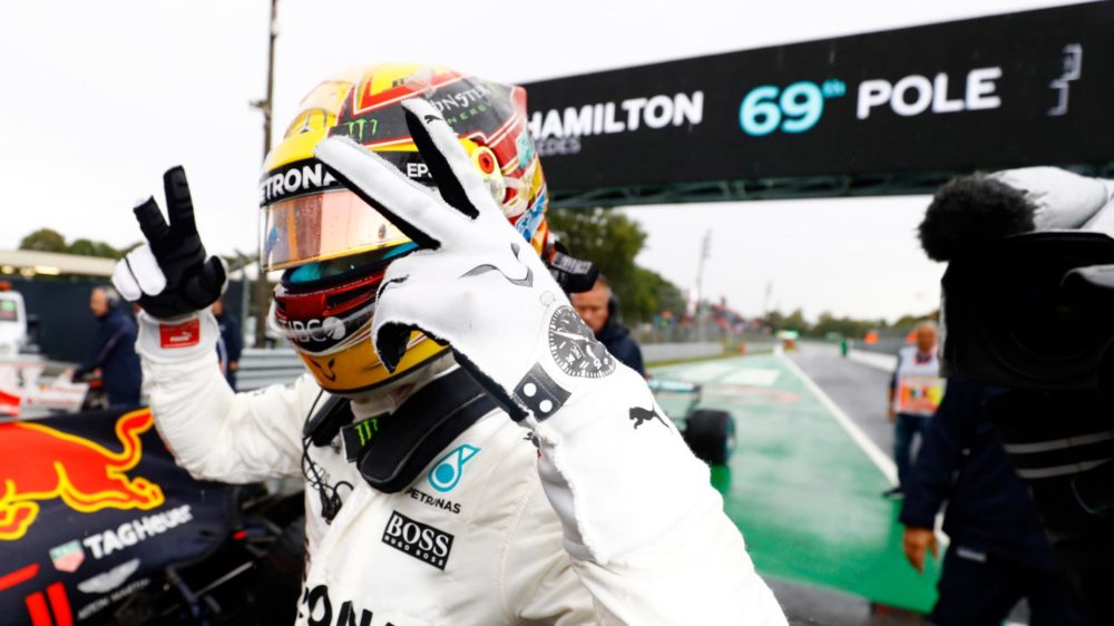 Hamilton logra un nuevo récord en Italia: 69 pole de su carrera
