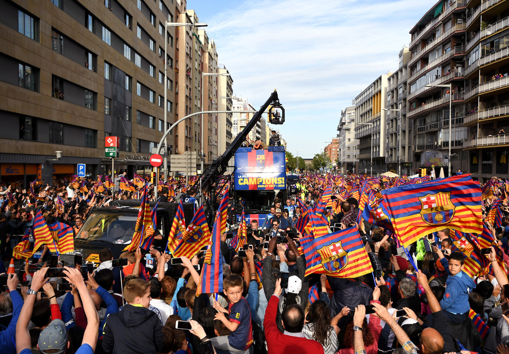 El FC Barcelona celebra su doblete de Liga y Copa del Rey