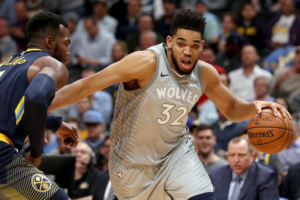Karl-Anthony Towns de los Wolves. Foto Getty