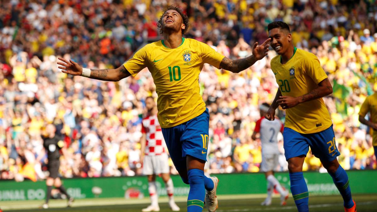 Brasil ganó a Croacia con goles de Neymar y Firmino
