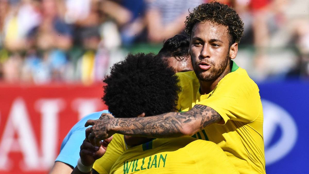 Brasil y Neymar aumentan su favoritismo goleando a Austria