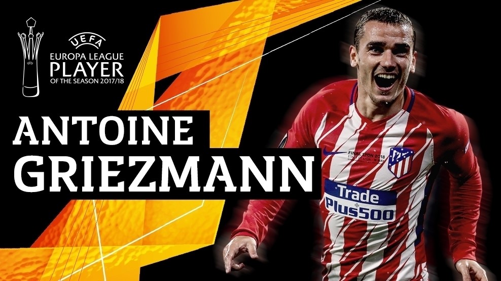 Antoine Griezmann elegido mejor jugador de la temporada de la Europa League