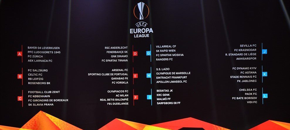 Se realizó el sorteo en la UEFA Europa League que dejó grupos interesantes