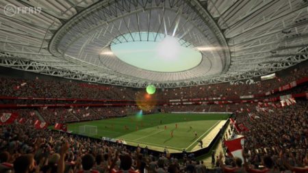 El Estadio Nuevo San Mames de Atlétic de Bilbao es una de las nuevas sensaciones del FIFA 19'. Foto EA Sports