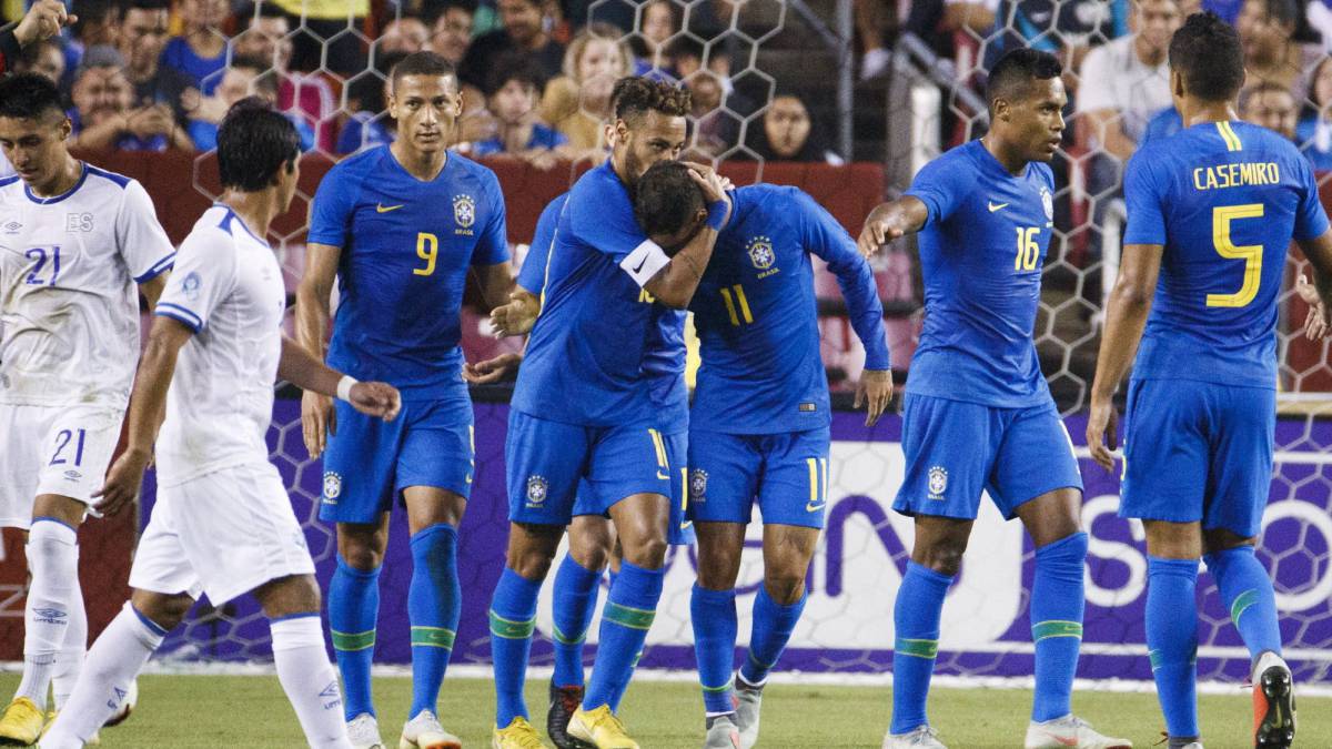 Brasil, campeón de los amistosos, golea a El Salvador