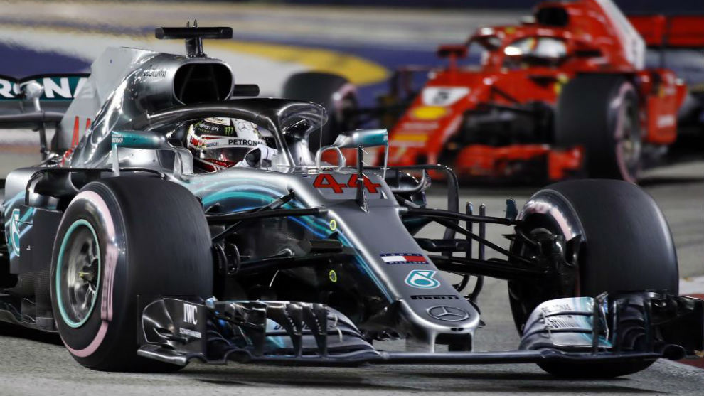 Hamilton de Mercedes, conquista el GP de Singapur y afianza su liderato