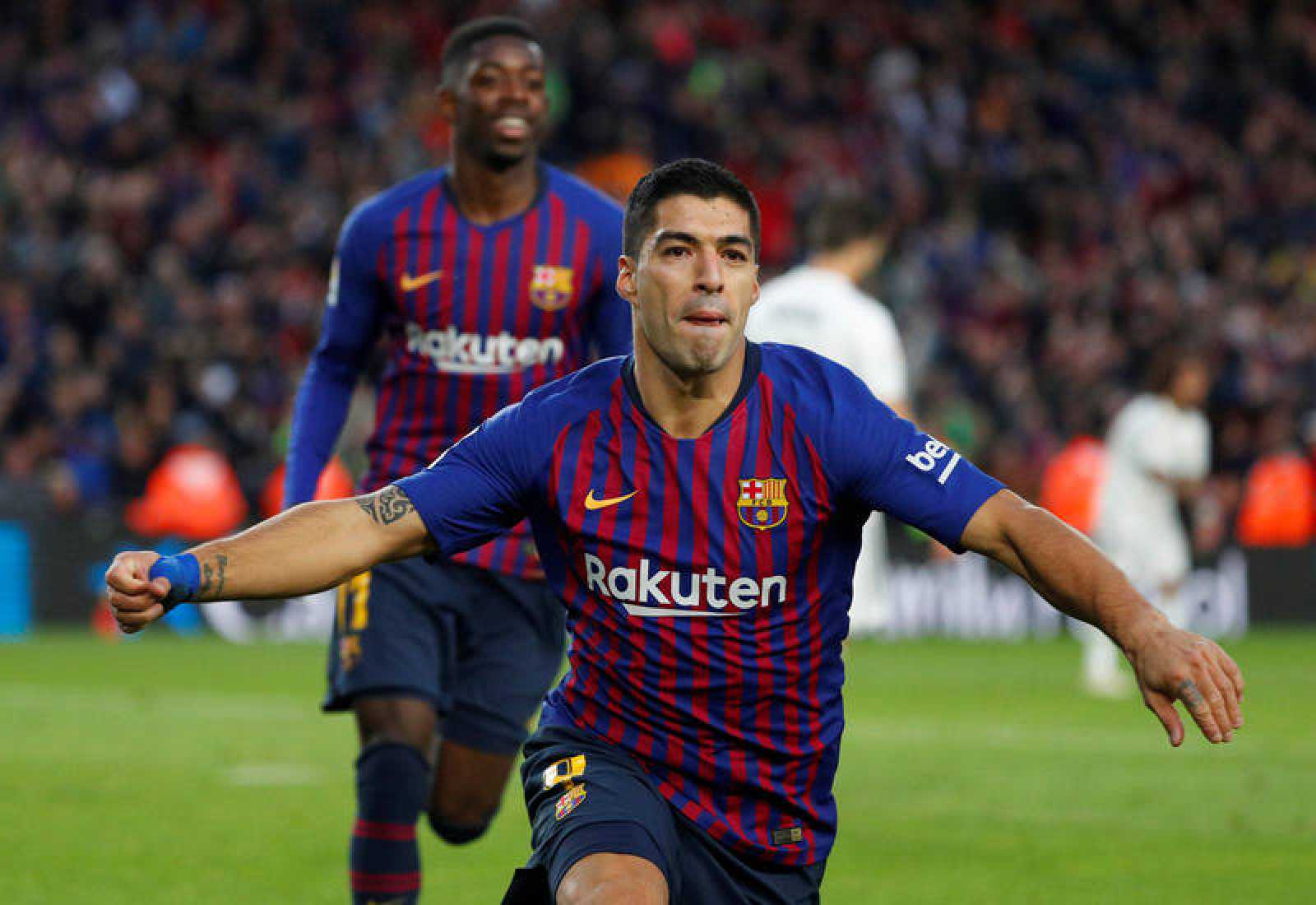 Triplete de Suárez y "manita" del FC Barcelona al Real Madrid