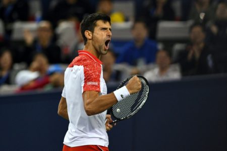 Novak Djokovic se coronó campeón de Shanghai. Foto AFP