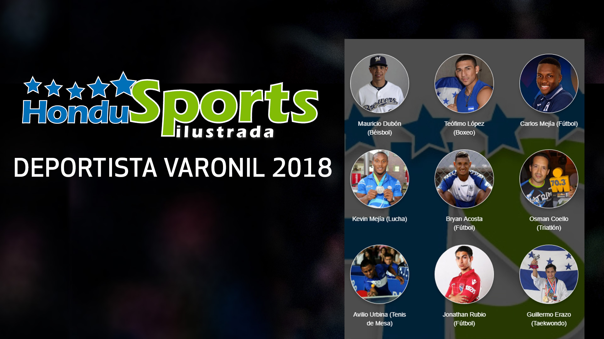 Elija al Mejor Deportista Hondureño Varonil del 2018