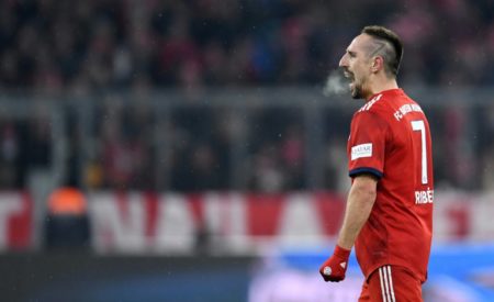 Franck Ribery, celebra tras marcar un gol