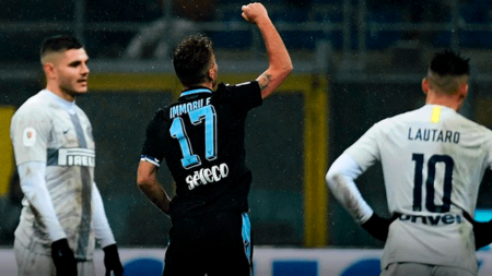 Inter de Milan quedó eliminado de la Coppa Italia tras caer por penales 4-3 frente a la Lazio. Foto EFE