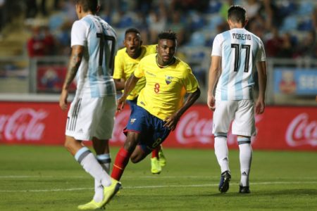 Ecuador venía de vencer a la Argentina. Foto AFP