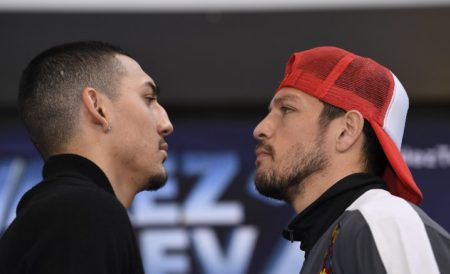 Ya hubo "face to face" entre Teófimo López y Diego Magdaleno. Foto Stacey Verbeek