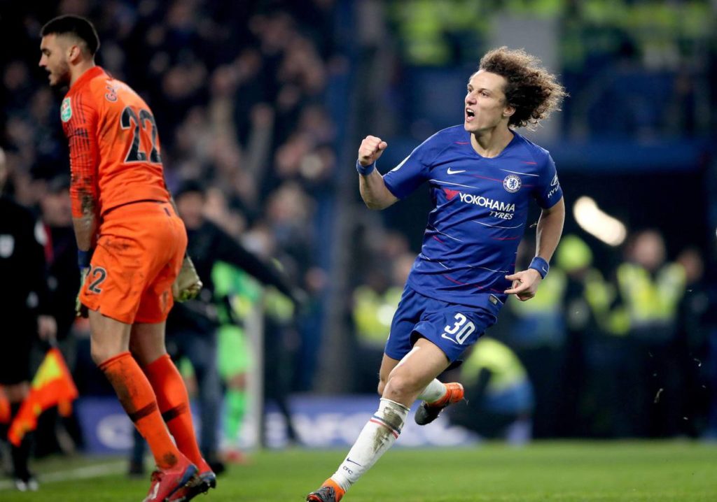 David Luiz convirtió el lanzamiento que llevó al Chelsea a la final. Foto AP