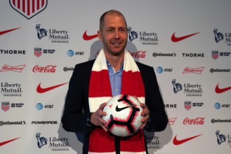 Gregg Berhalter, durante su presentacióno como seleccionador de Estados Unidos