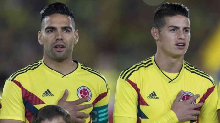 Falcao y James son las estrellas de Colombia. Foto AP
