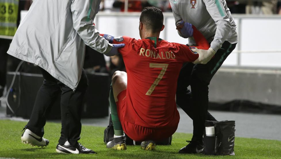 Cristiano Ronaldo durante el partido entre Portugal y Serbia. Foto AFP