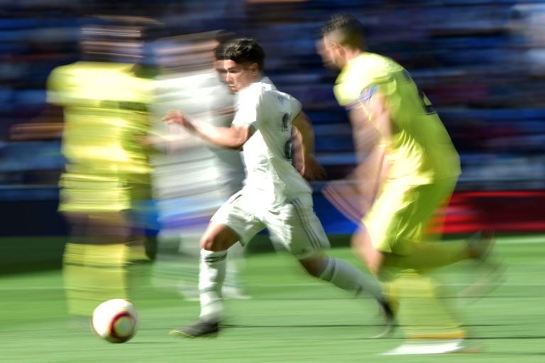 Brahim Díaz durante el partido de fútbol de la liga española entre el Real Madrid CF y el Villarreal CF