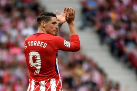Fernando Torres en su último partido con el Atlético de Madrid