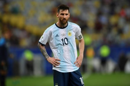 Lionel Messi, durante el partido de cuartos de final de la Copa América. Foto AFP