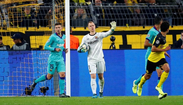 Dortmund y Barcelona igualan sin goles por Ter Stegen como figura