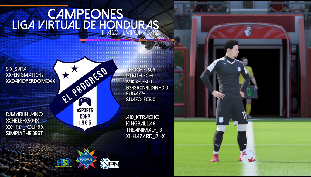 El Honduras Progreso, dueño absoluto del fútbol virtual de VPN Honduras
