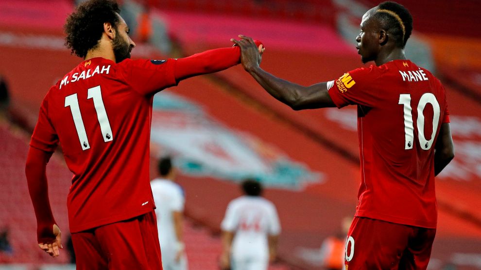 El Liverpool golea al Palace y sigue acercándose al título