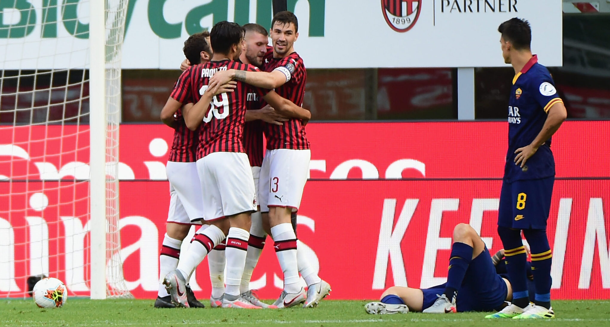 La celebración del gol del Milan. Foto Soy Calcio