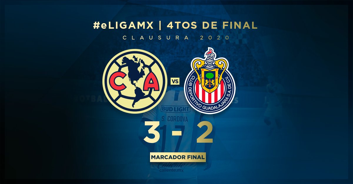 eLiga MX: América remonta a Chivas y se instala en las Semis