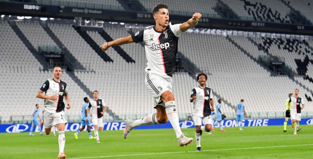Cristiano Ronaldo con doblete. Foto Juventus