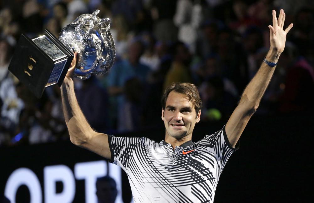 Roger Federer tras ganar su Grand Slam 18/20