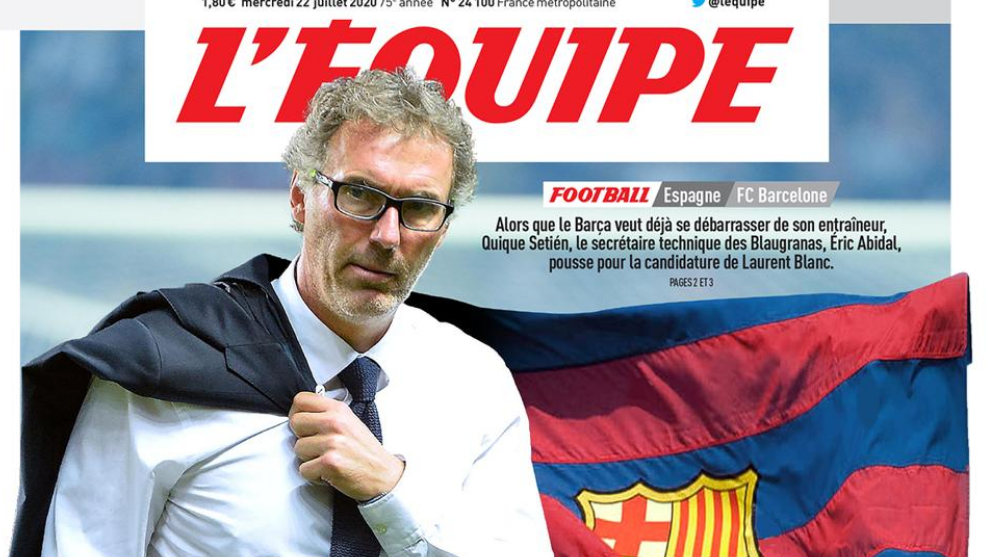 Laurent Blanc, opción del FC Barcelona, según L'Equipe