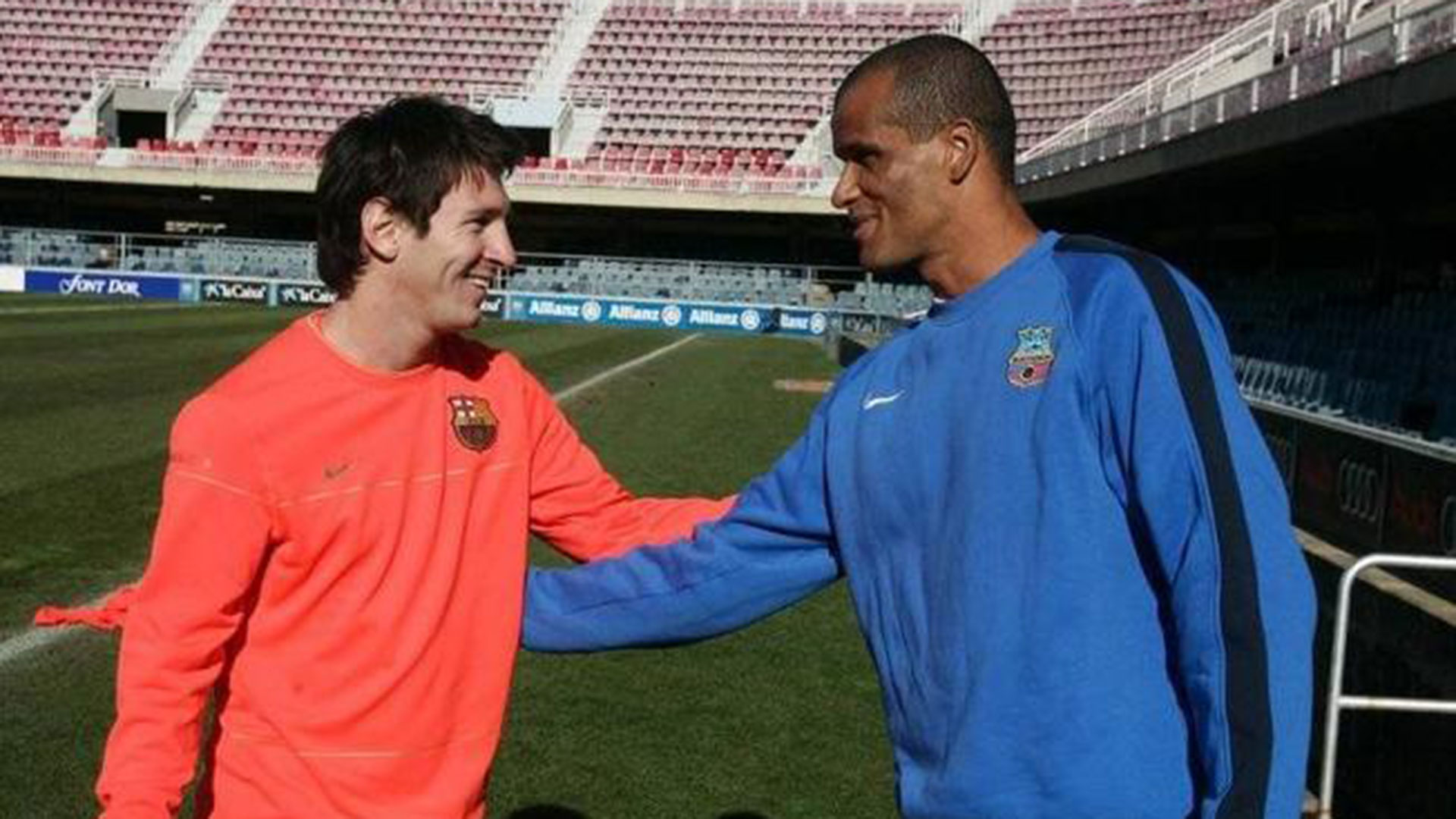 Rivaldo y Messi. Foto