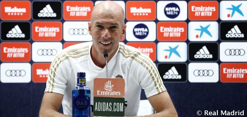 Zinedine Zidane en rueda de prensa. Foto Real Madrid