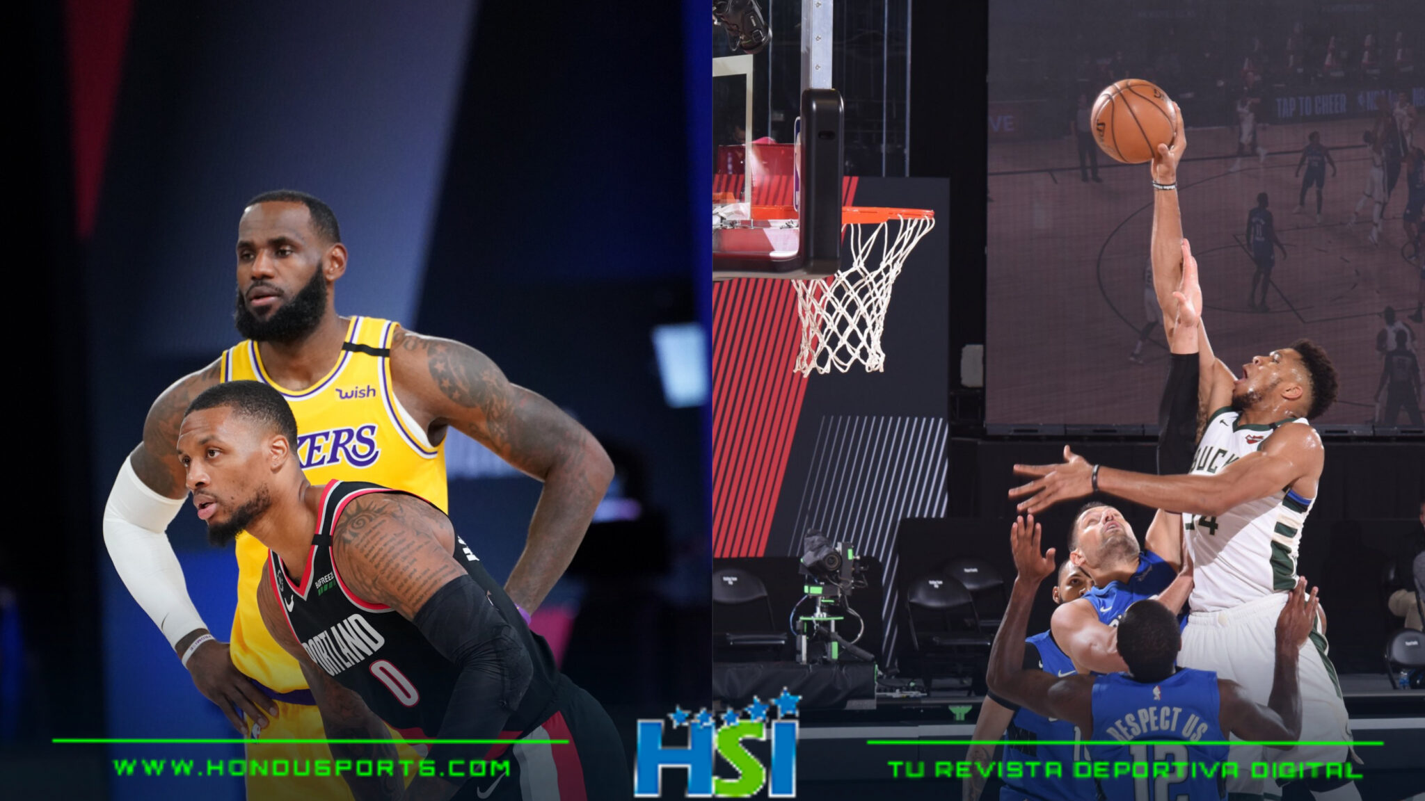 Lakers y Bucks caen en juego uno. Foto NBA
