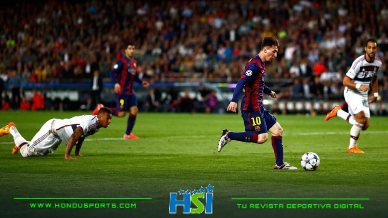 Messi deja tirado a Boateng en las semifinales del 2015 de Champions. Foto Marca