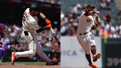 Los Giants barren a los Rangers con Dubón conectando de hit